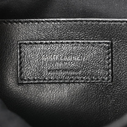 Saint Laurent Crinkled Calfskin Matelasse Monogram Baby Niki Chain Satchel Black 6 of 10