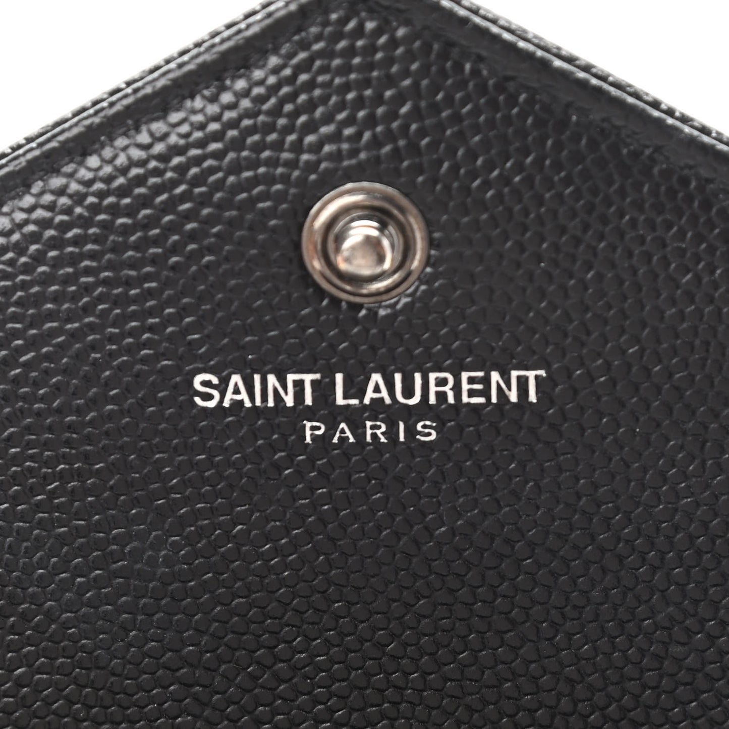 Grain De Poudre Matelasse Chevron Monogram Chain Wallet Black