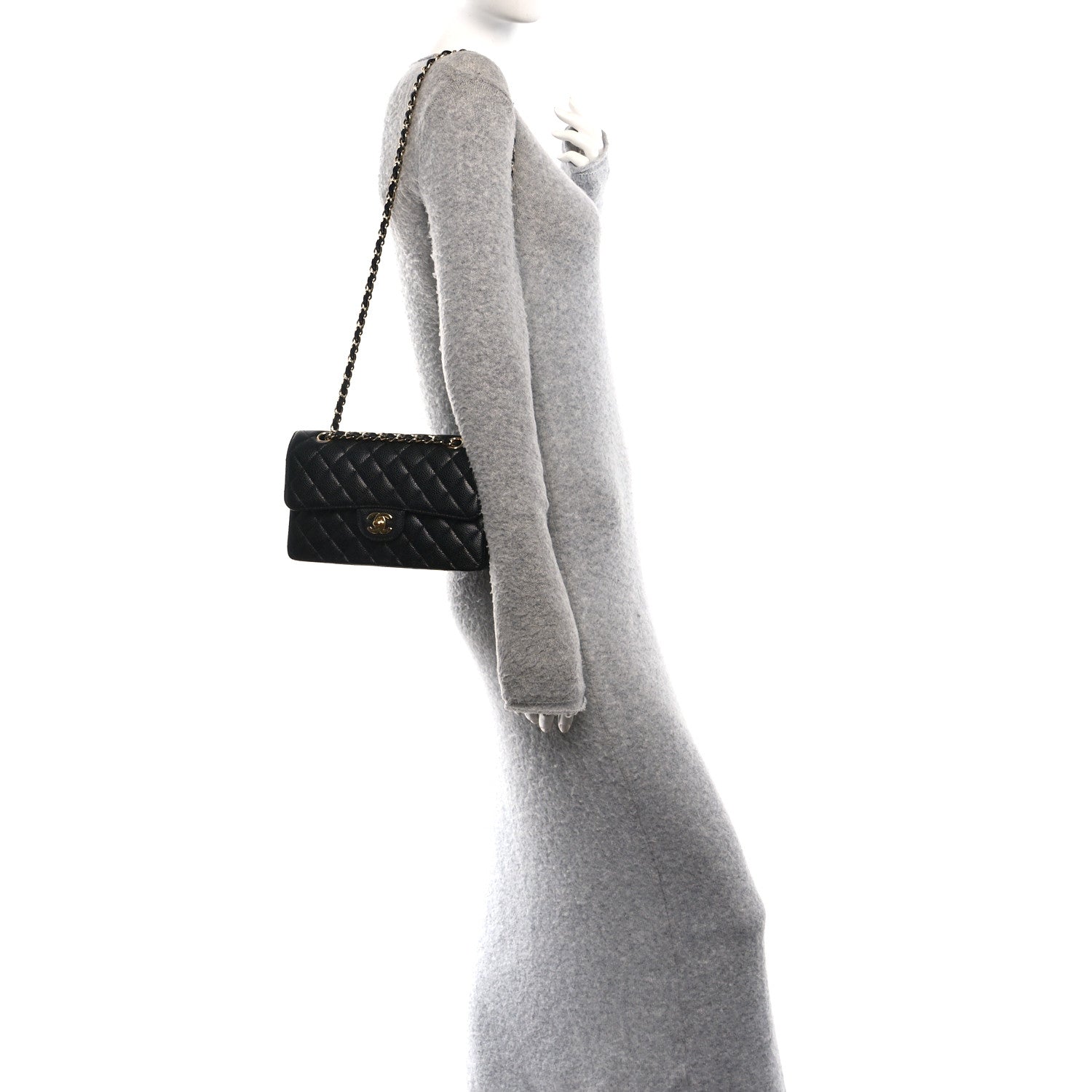 Chanel Caviar Quilted Small Double Flap Black 2 of 10