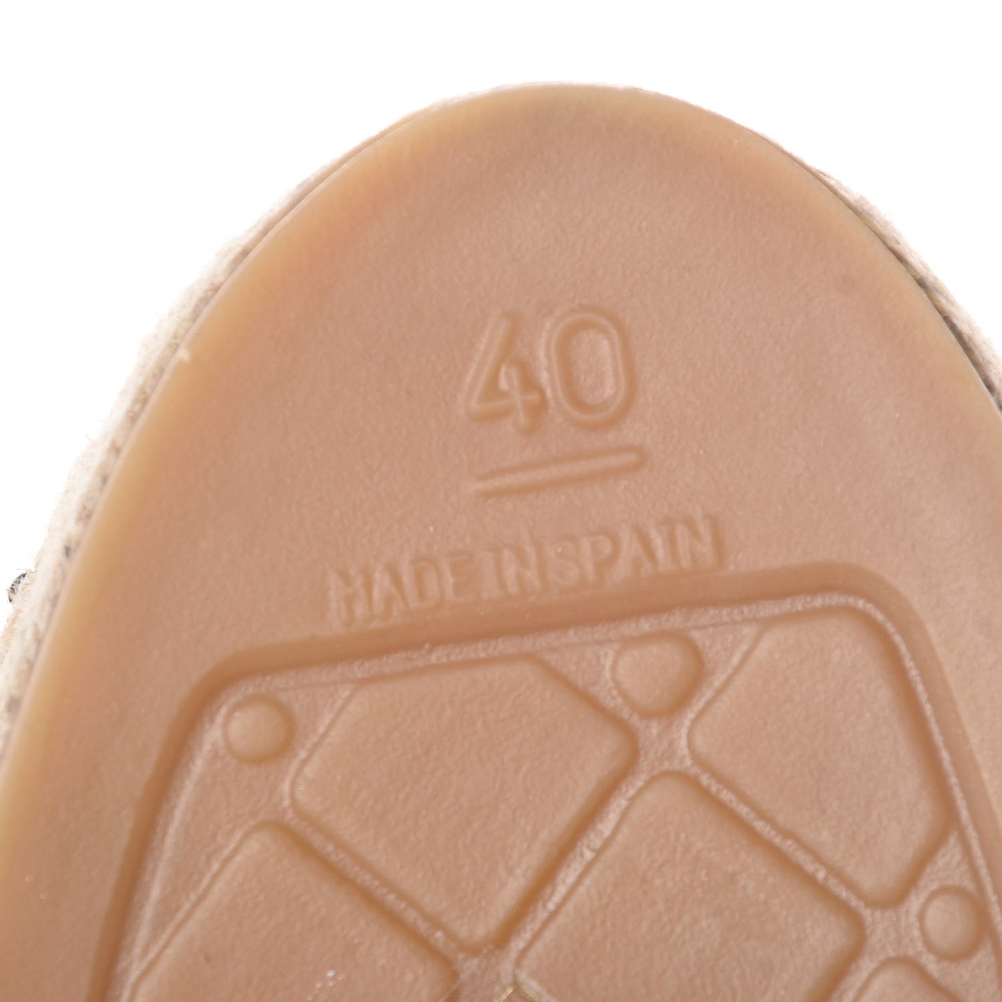 Fabric Biarritz CC Espadrilles 40 Beige Black