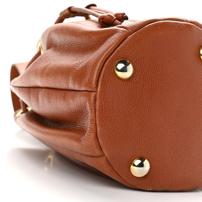 Saint Laurent Calfskin Bucket Bag Tan 7 of 8