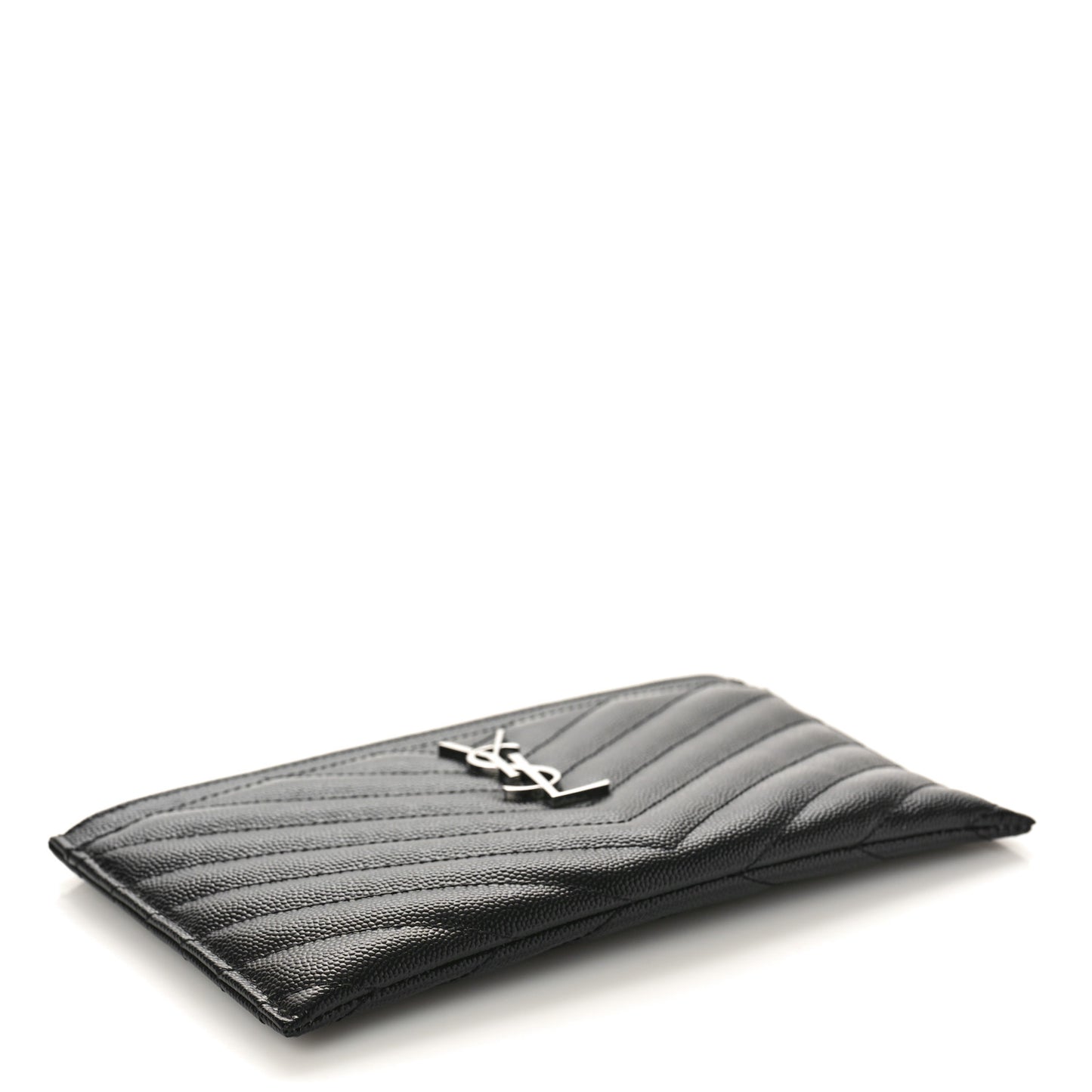 Grain De Poudre Chevron Monogram Bill Pouch Black