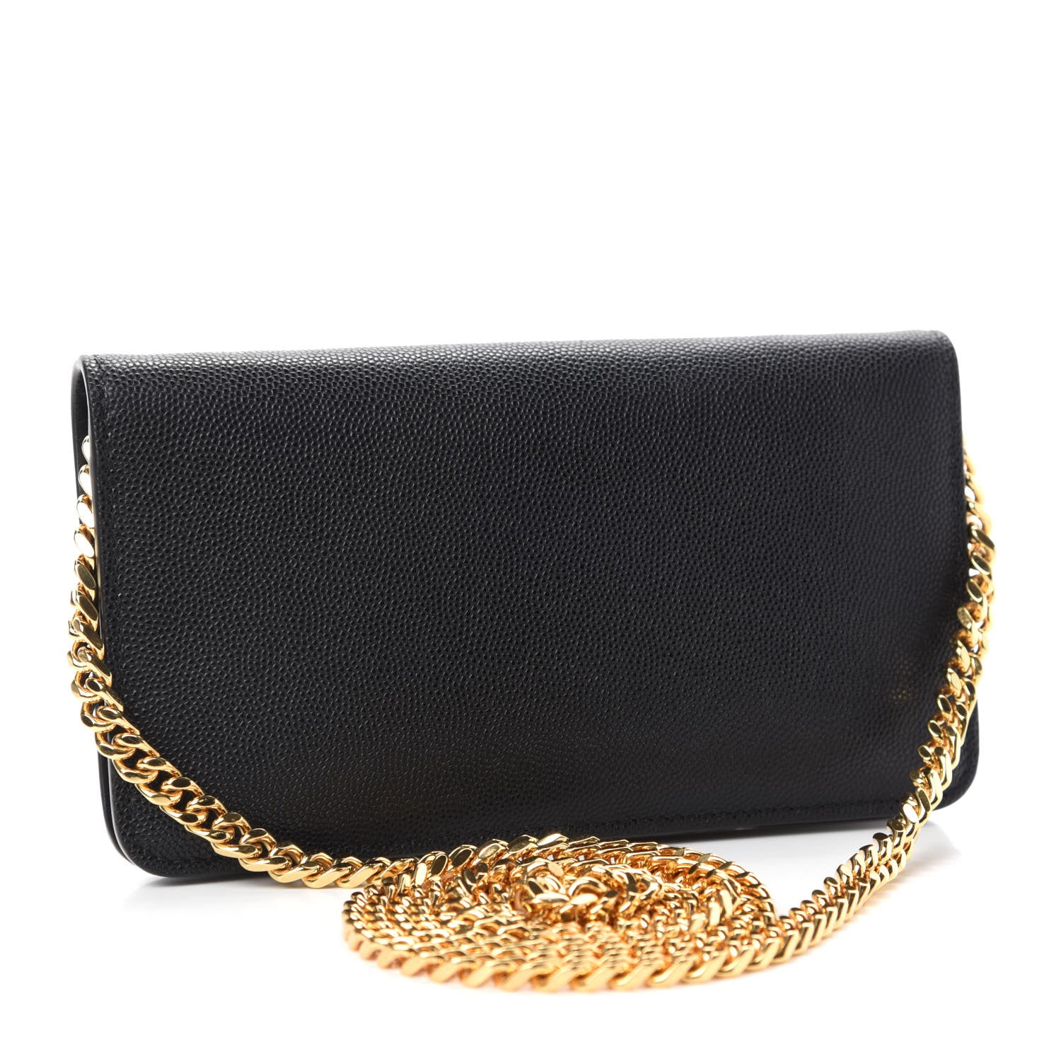 Burberry Grainy Calfskin Rowe TB Phone Wallet On Chain Black 3 of 11