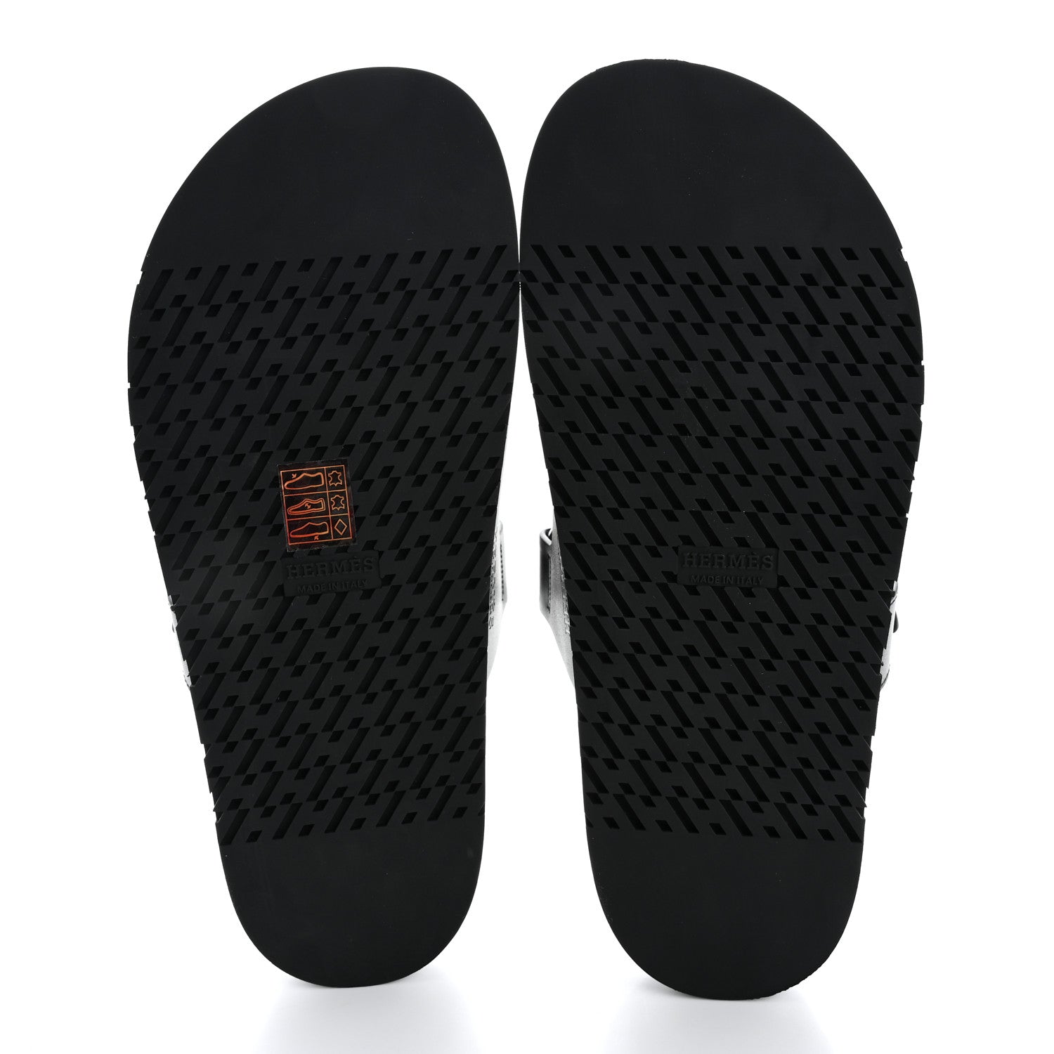 Hermes Calfskin Womens Chypre Sandals 39.5 Black 6 of 10