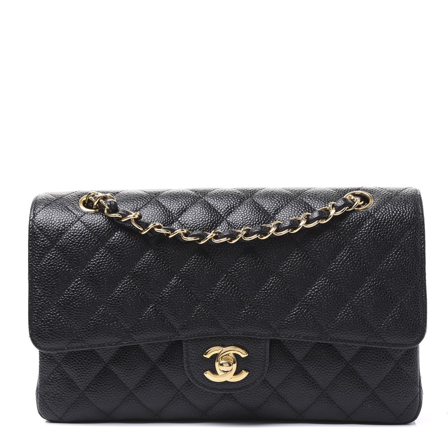 Chanel Caviar Quilted Medium Double Flap Black 1 of 10