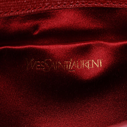 Saint Laurent Textured Calfskin Classic Y Clutch Red 6 of 7