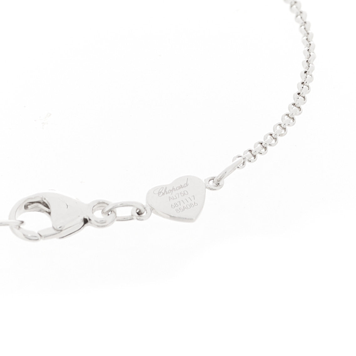 Chopard 18K White Gold Diamond My Happy Hearts Pave Bracelet 3 of 4