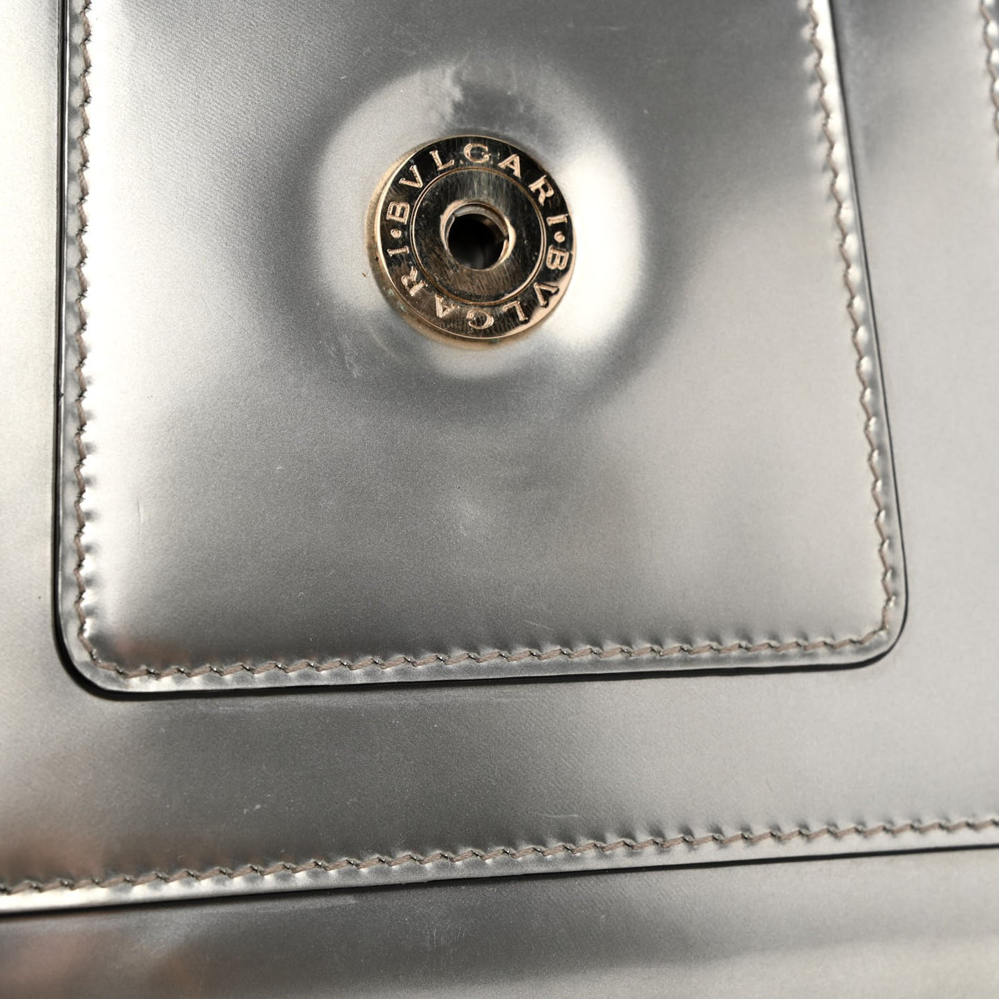 Metallic Calfskin Serpenti Forever Crossbody Bag Silver