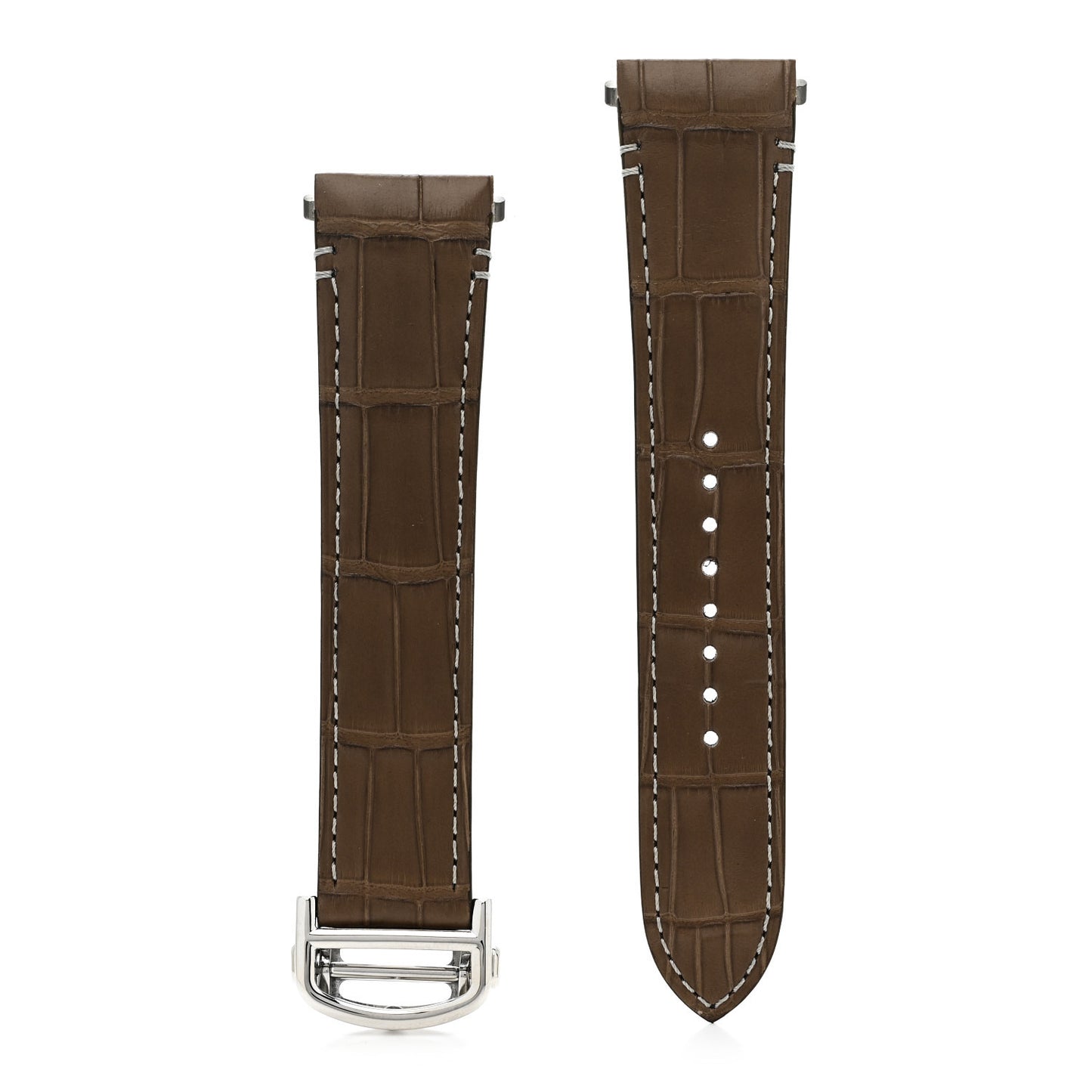 Stainless Steel 39.8mm Santos De Cartier Automatic Watch Brown
