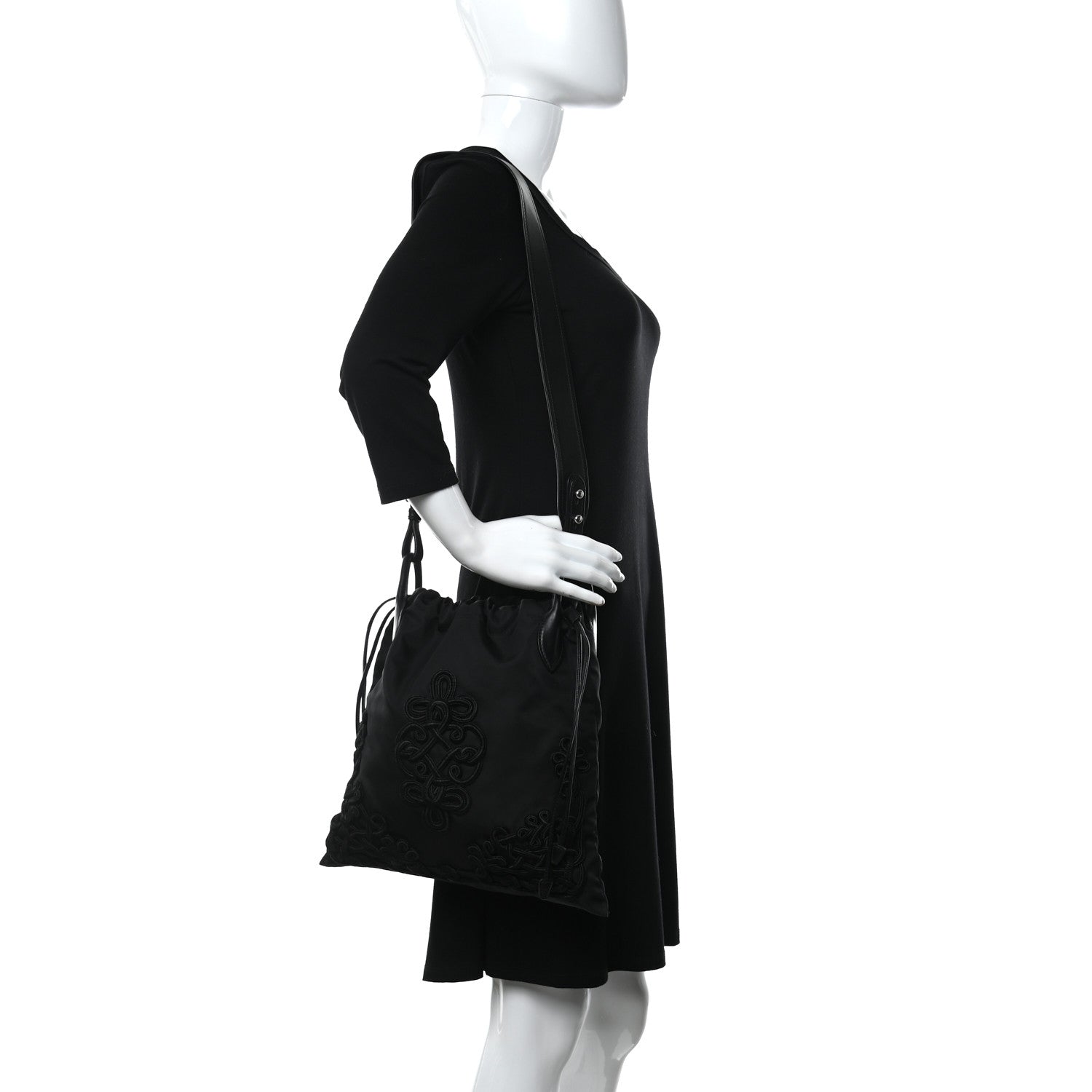 Prada Tessuto Nylon Passama Crossbody Black 2 of 10