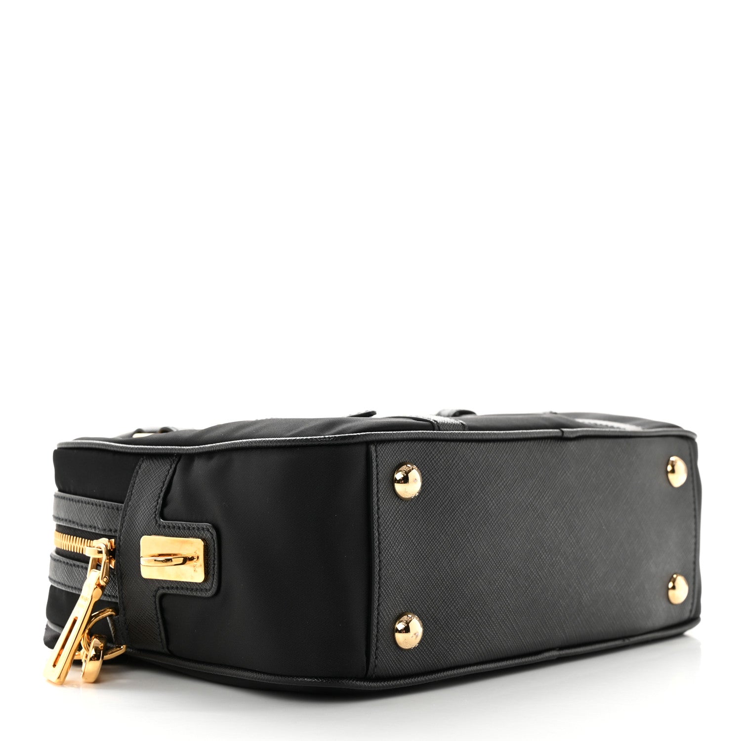 Prada Tessuto Nylon Saffiano Bauletto Black 3 of 8