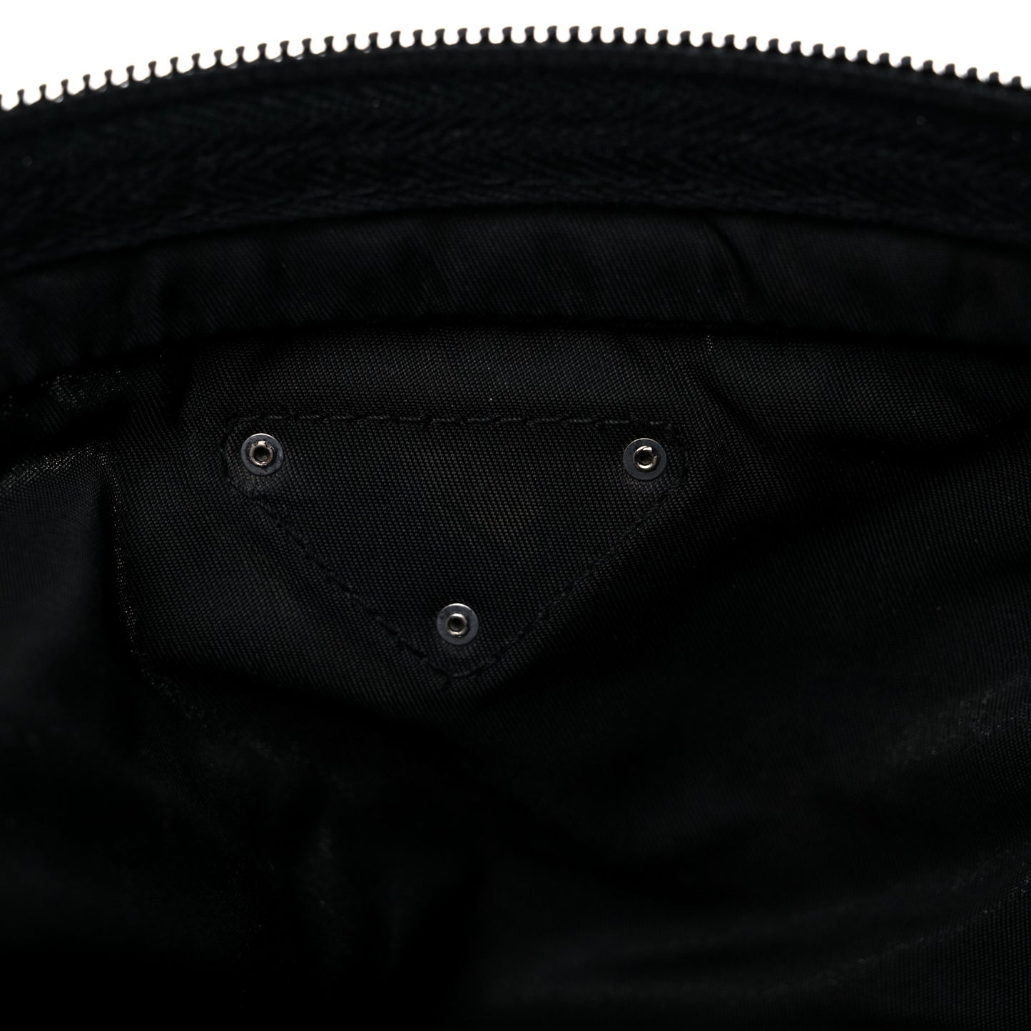 Nylon Saffiano Flat Messenger Bag Black
