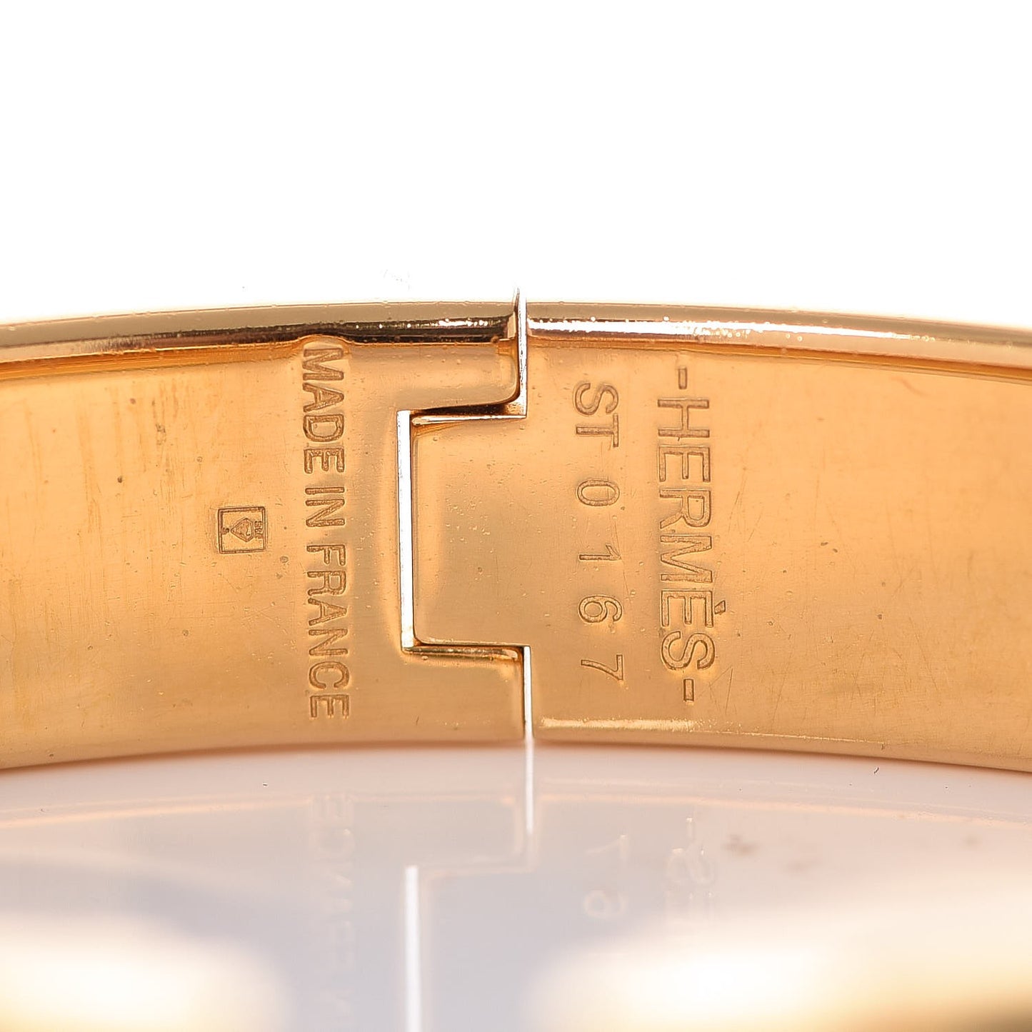 Enamel Narrow Clic Clac H Bracelet PM Black