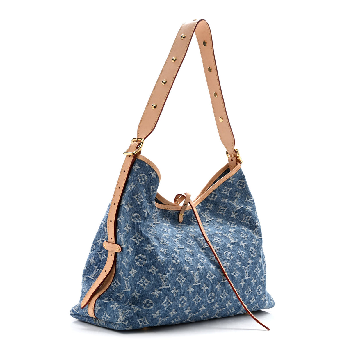 Louis Vuitton Monogram Denim CarryAll MM Blue 6 of 27