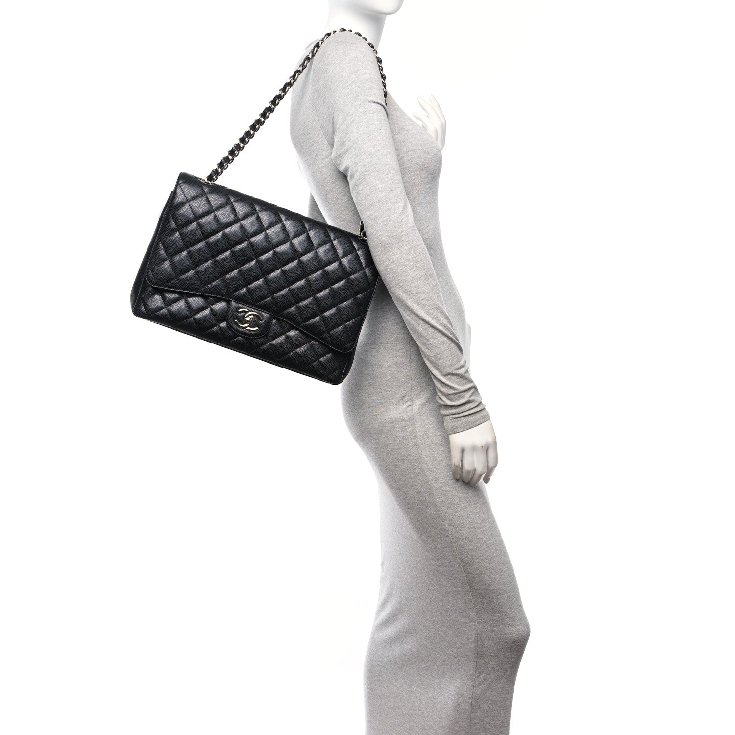 Chanel Caviar Quilted Maxi Double Flap Black 2 of 11