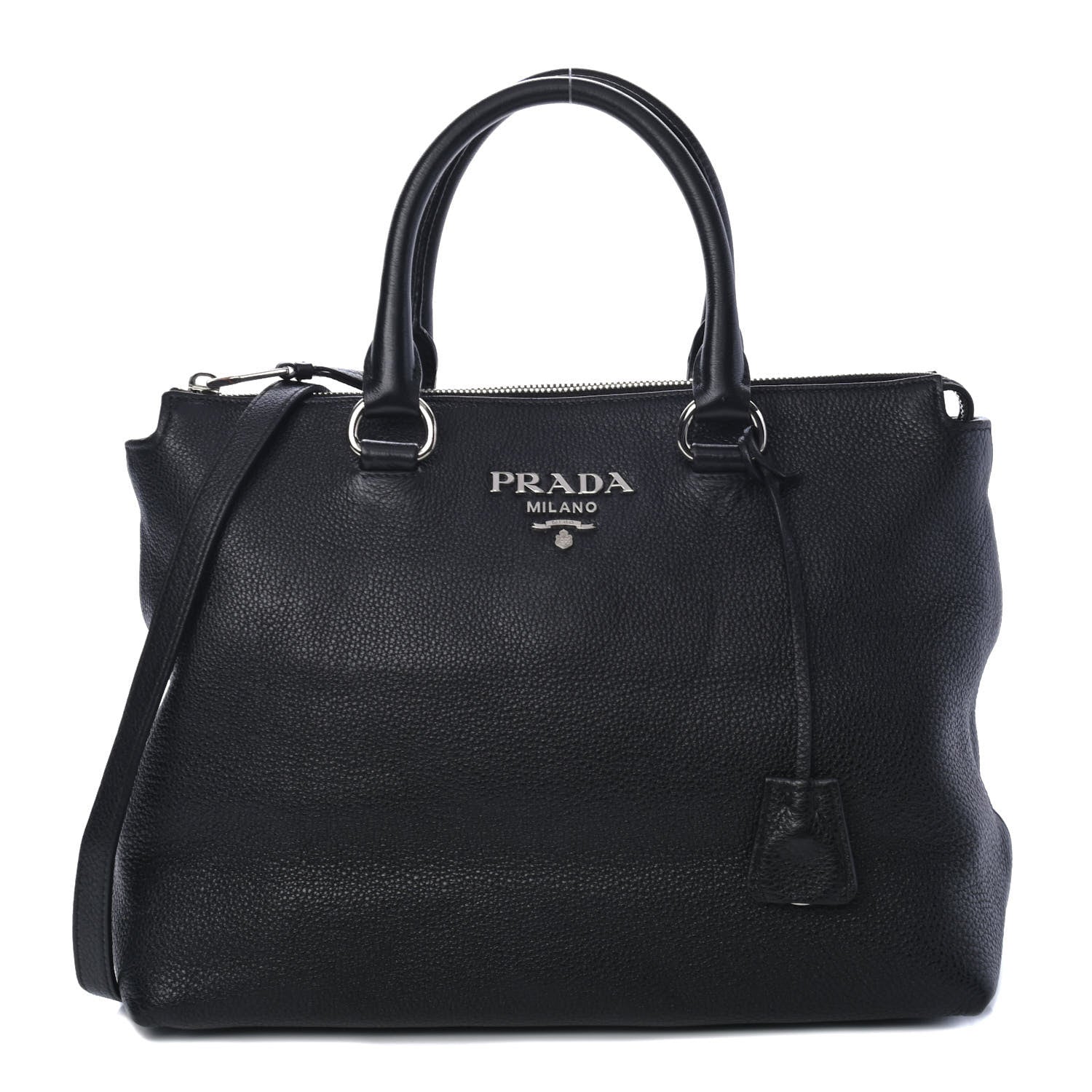 Prada Vitello Daino Tote Black 1 of 4