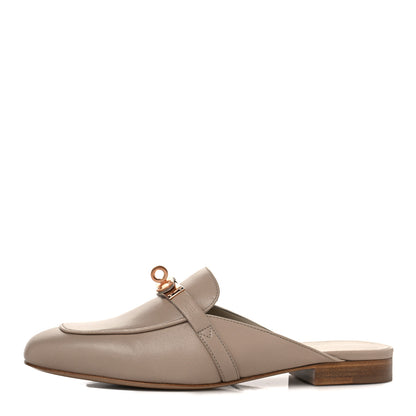 Hermes Calfskin Oz Mules 37 Blanc Gomme 1 of 8