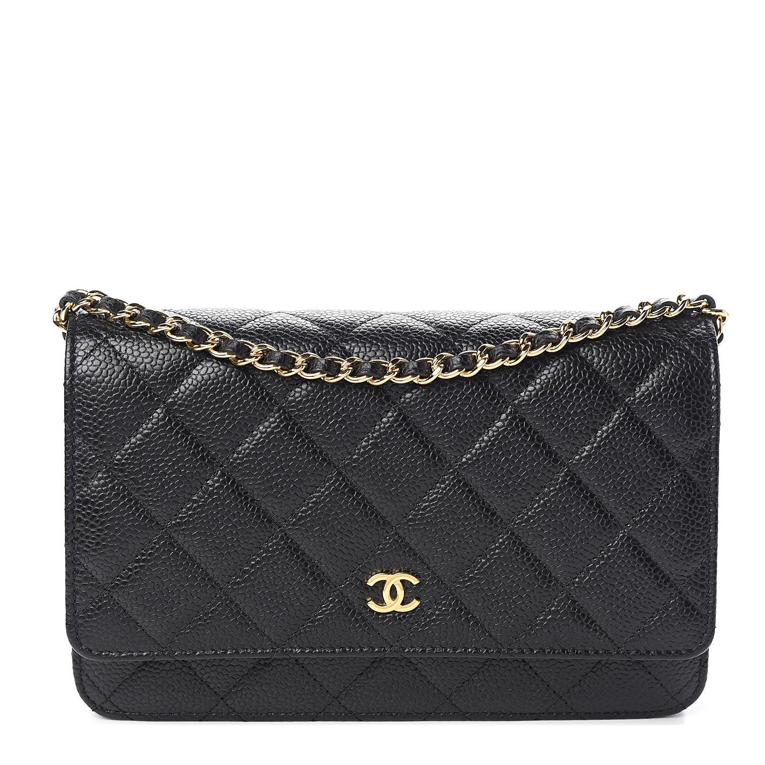 Chanel Caviar Quilted Wallet On Chain WOC Black 1 of 11