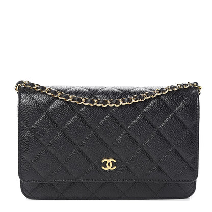 Chanel Caviar Quilted Wallet On Chain WOC Black 1 of 11