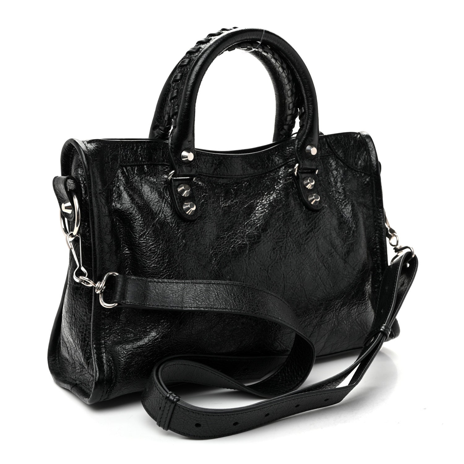Balenciaga Agneau Arena Silver Hardware Small Le City Black 3 of 10
