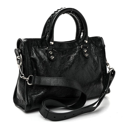 Balenciaga Agneau Arena Silver Hardware Small Le City Black 3 of 10