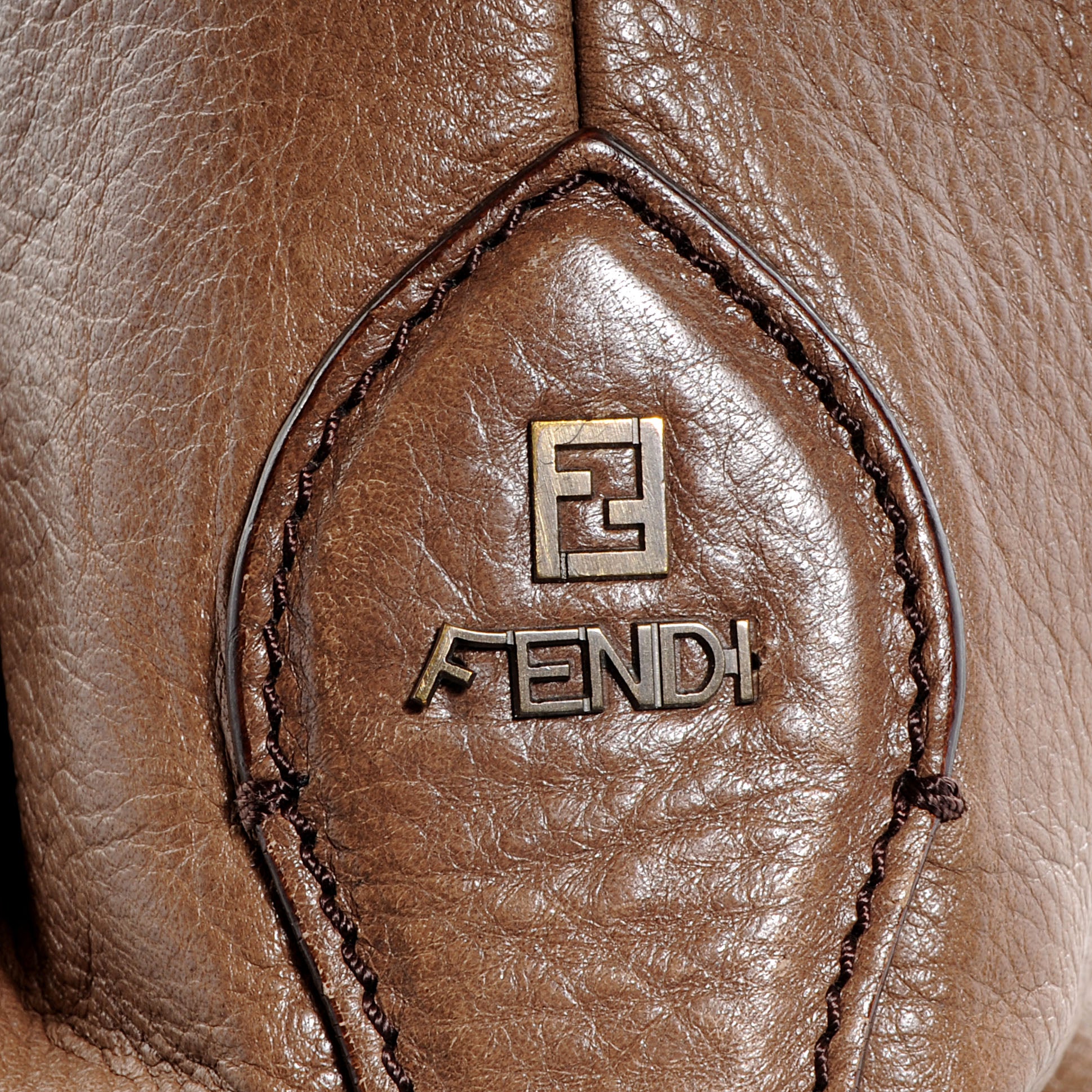 Fendi Vitello Palma Doctor B Tote Bag Fango 10 of 11