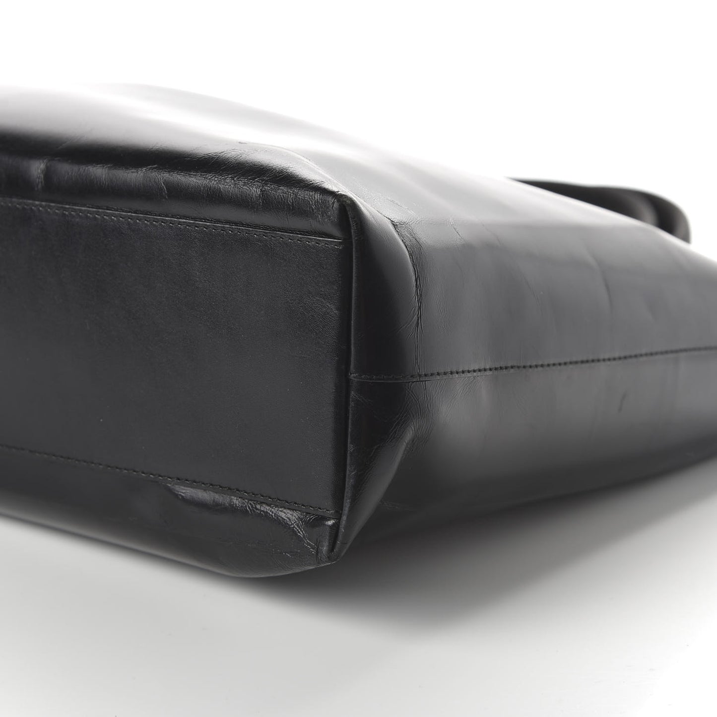 Vitello Lux Logo Tote Black