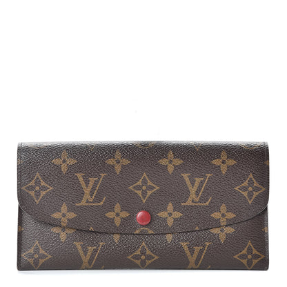 Louis Vuitton Monogram Emilie Wallet Red 1 of 9