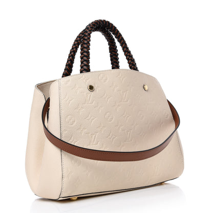 Louis Vuitton Empreinte Braided Montaigne MM Creme Beige Caramel 4 of 11