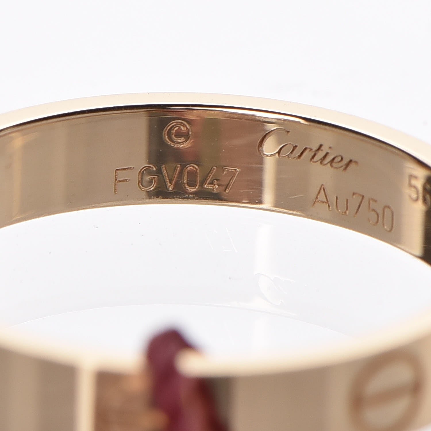 Cartier 18K Yellow Gold 3.5mm LOVE Wedding Band Ring 56 7.5 5 of 6