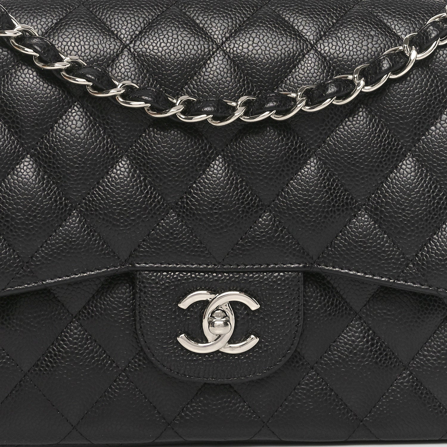 Chanel Caviar Quilted Jumbo Double Flap Black 8 of 11