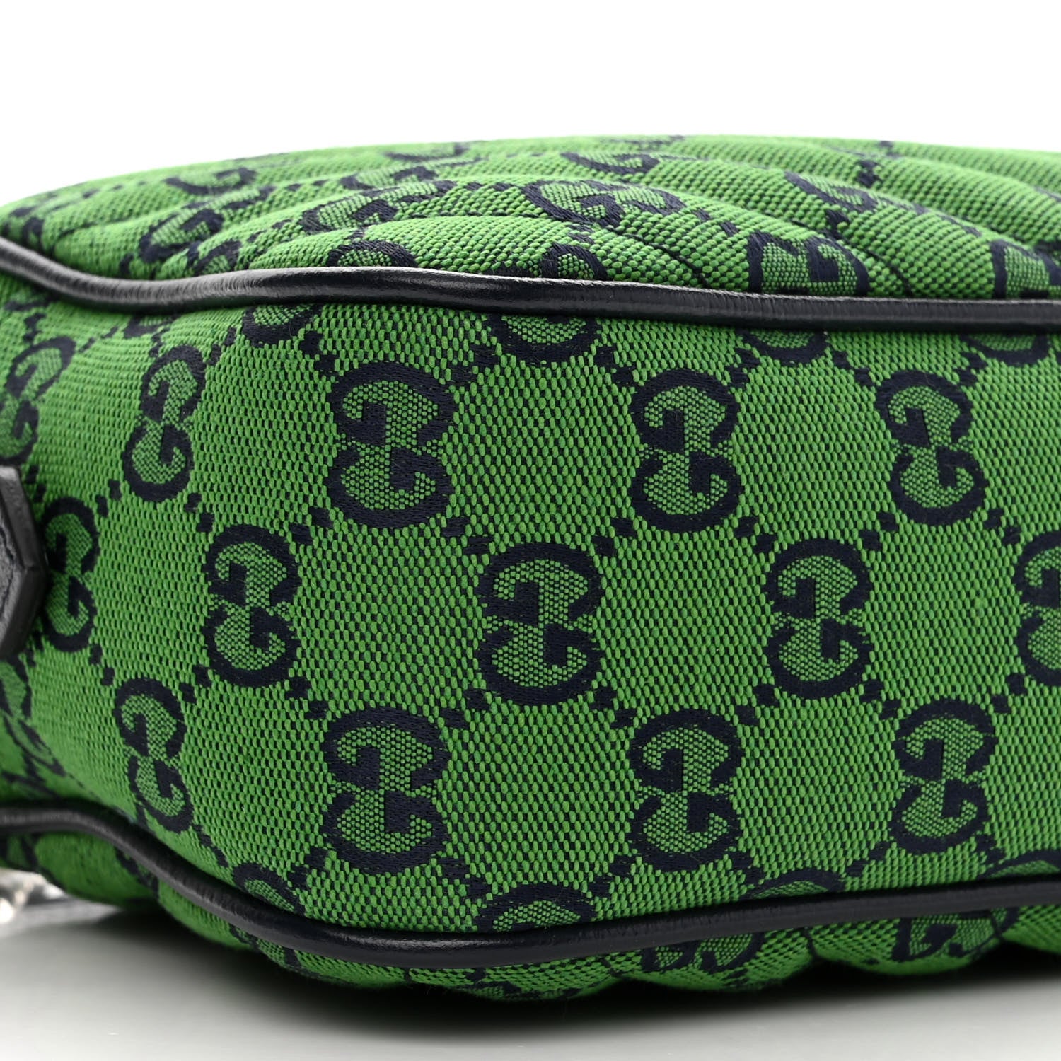 Gucci Monogram Multicolor Matelasse Diagonal Small GG Marmont Chain Shoulder Bag Green Blue 9 of 10