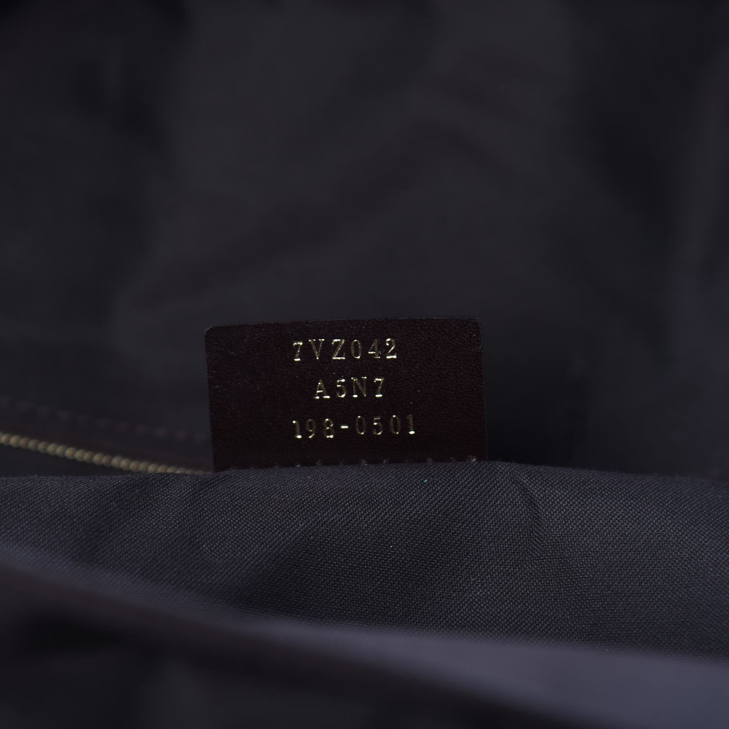 Fendi X FILA Glazed Fabric Vitello Century FF 1974 Mania Pouch Pocket Backpack Mogano Panna Blueberry 6 of 9