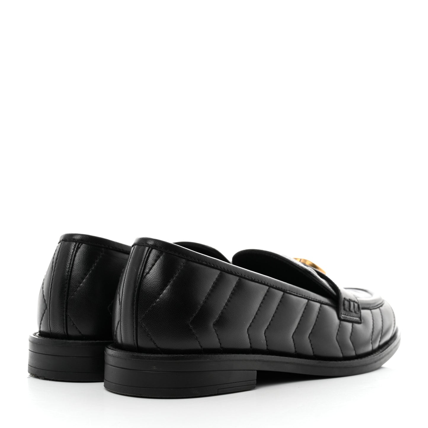 Nappa Matelasse Double G Marmont Loafers 38 Black