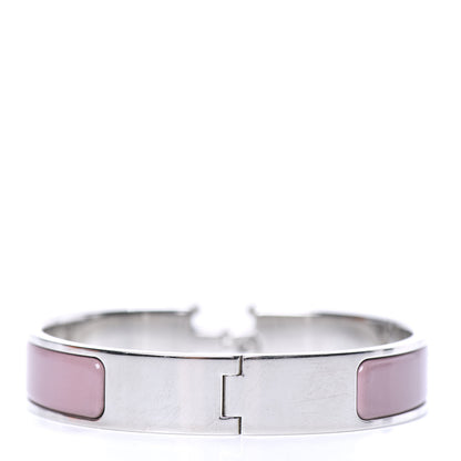 Hermes Enamel Narrow Clic Clac H Bracelet PM Bois De Rose 3 of 6
