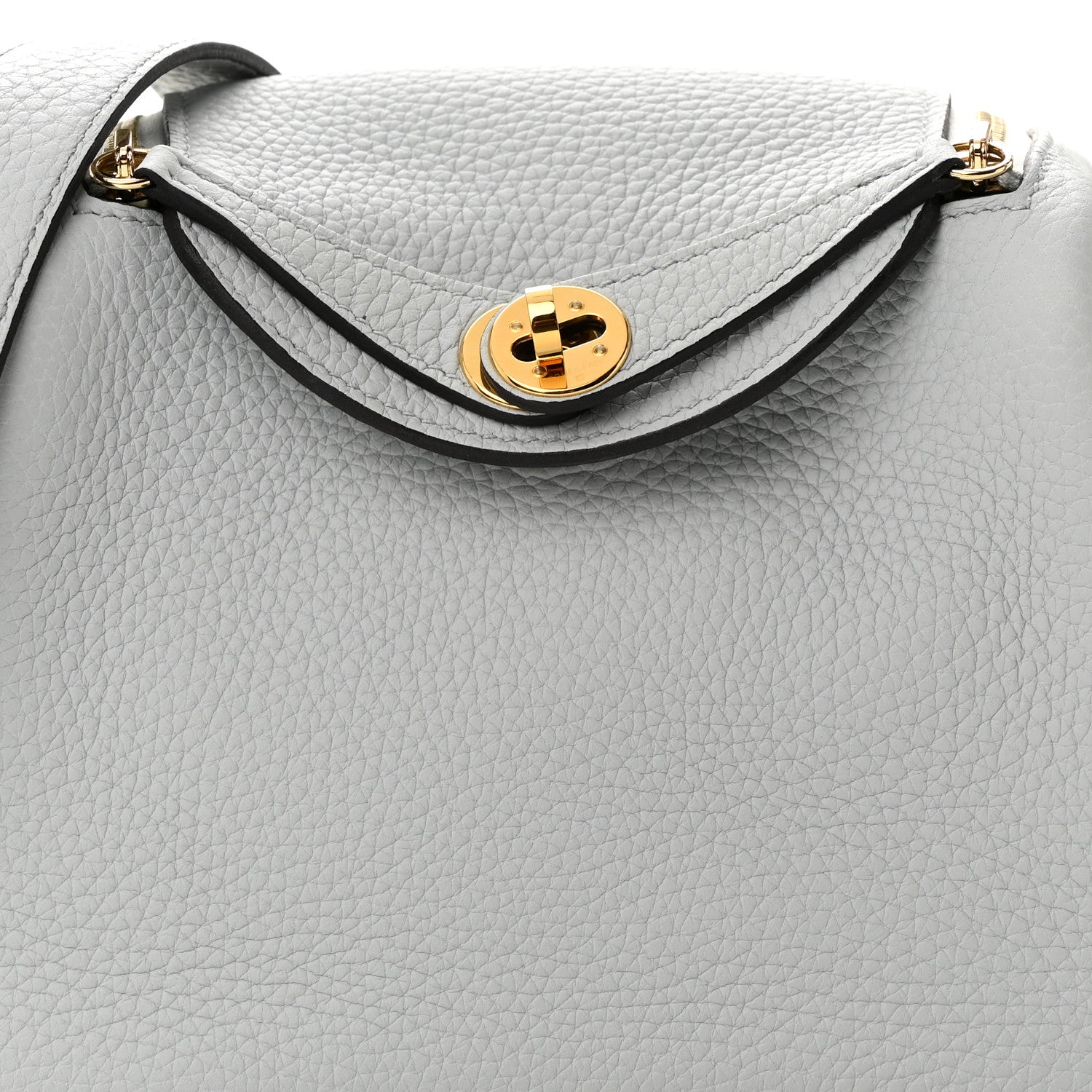 Hermes Taurillon Clemence Mini Lindy 20 Bleu Pale 8 of 11