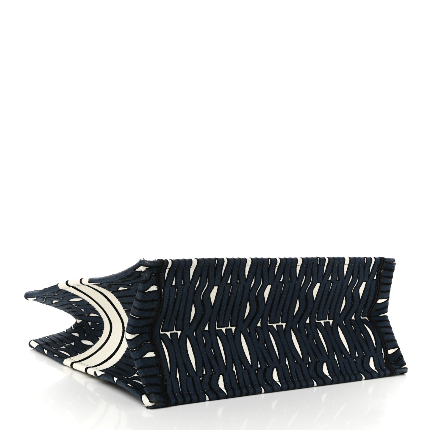 Canvas Embroidered Medium Miss Dior Graffiti Book Tote White Deep Blue
