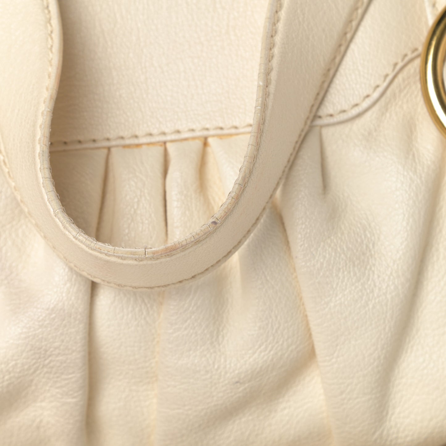 Calfskin Bal Harbour Satchel Eggshell