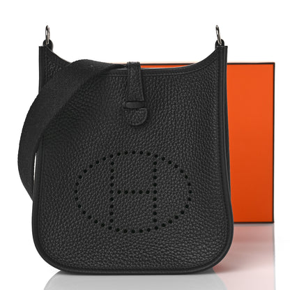 Hermes Taurillon Clemence Evelyne TPM Black 9 of 9