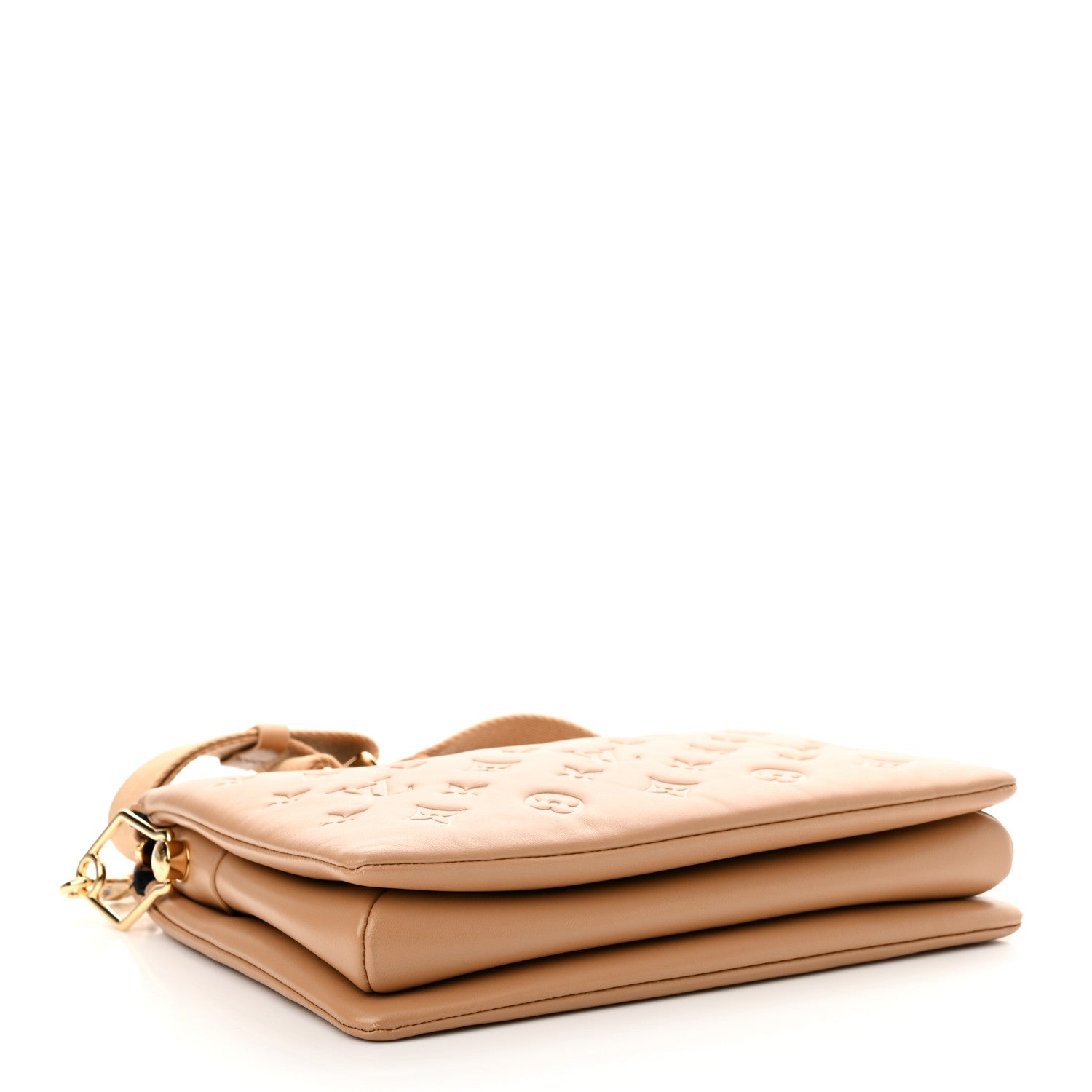 Louis Vuitton Lambskin Embossed Monogram Coussin PM Camel 4 of 10