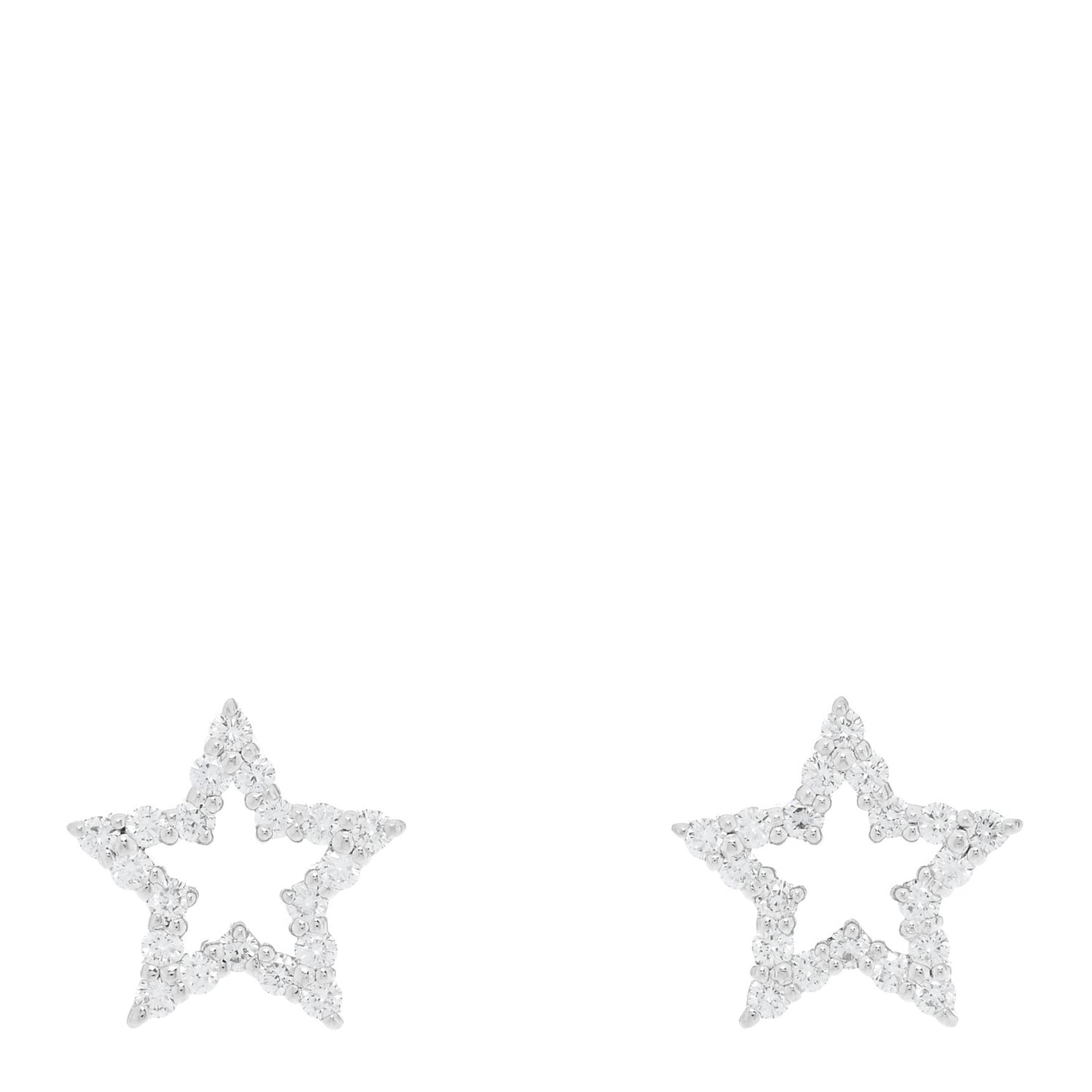 Platinum Diamond Star Earrings