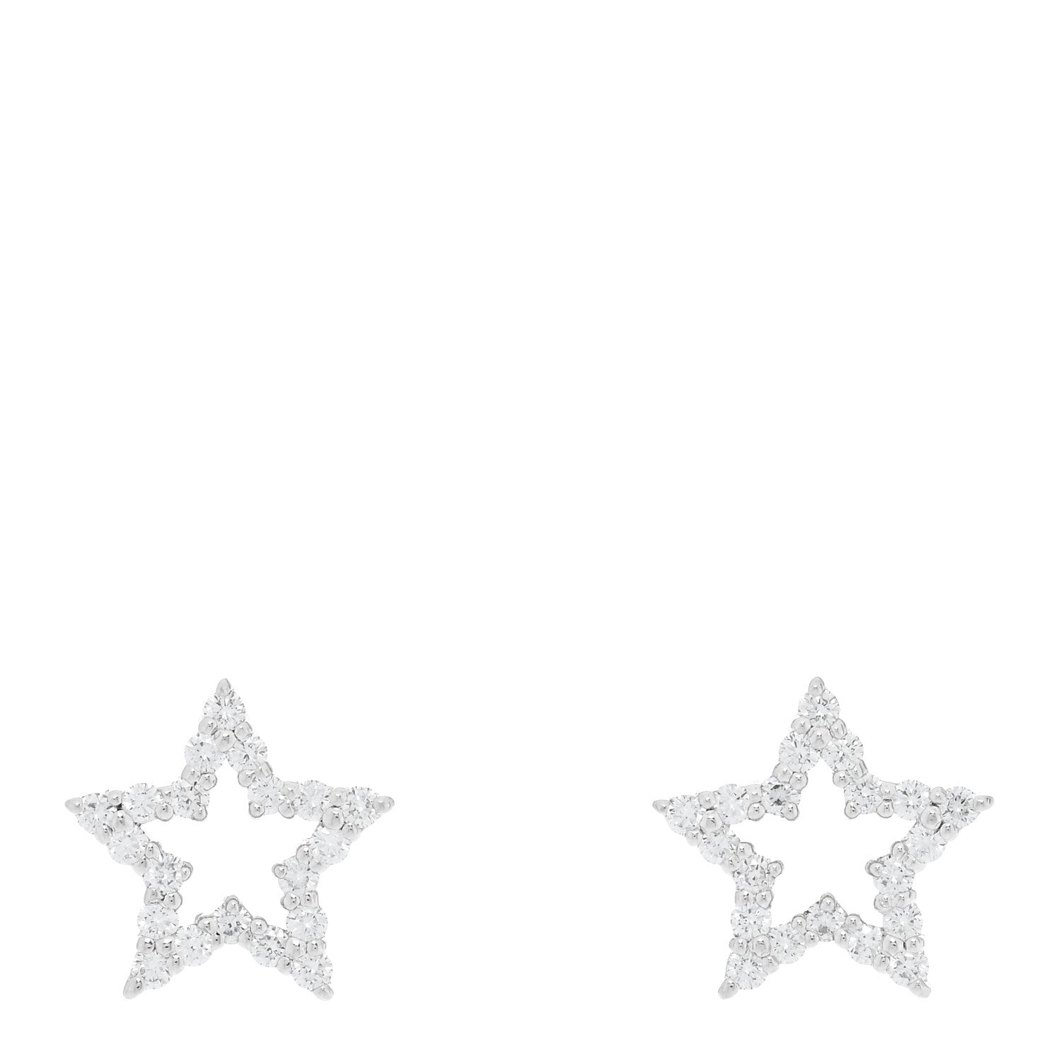 Tiffany Platinum Diamond Star Earrings 1 of 4