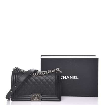 Chanel Caviar Quilted Medium Boy Flap Black 8 of 8