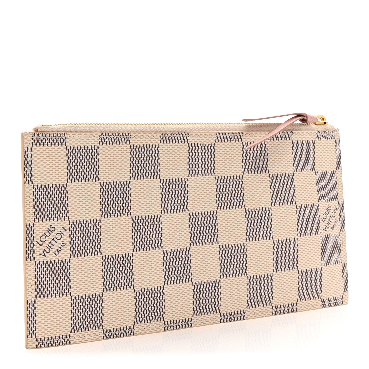 Louis Vuitton Damier Azur Felicie Chain Wallet Zippered Insert Rose Ballerine 3 of 6