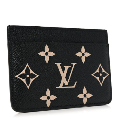Louis Vuitton Empreinte Monogram Giant Card Holder Black Beige 3 of 6