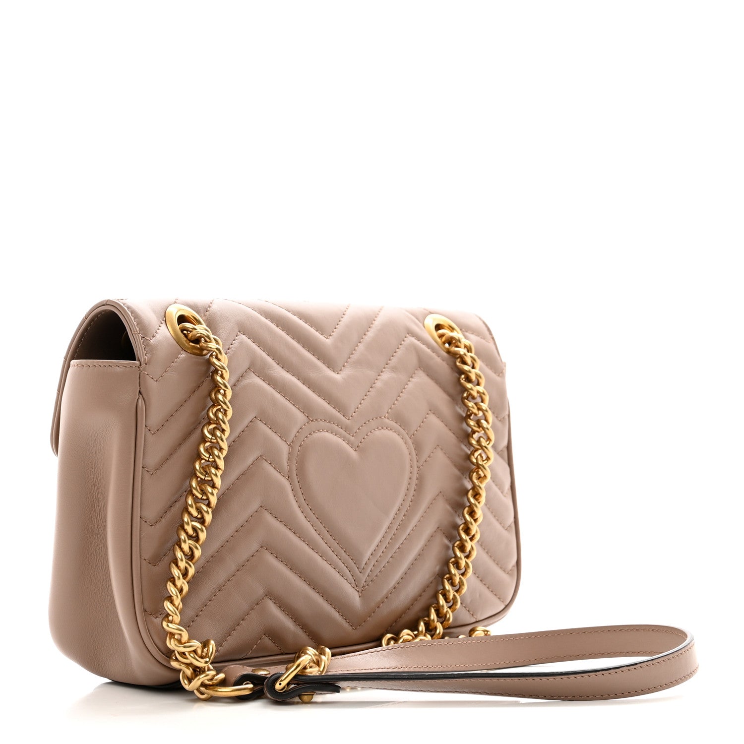 Gucci Calfskin Matelasse Small GG Marmont Shoulder Bag Porcelain Rose 3 of 10