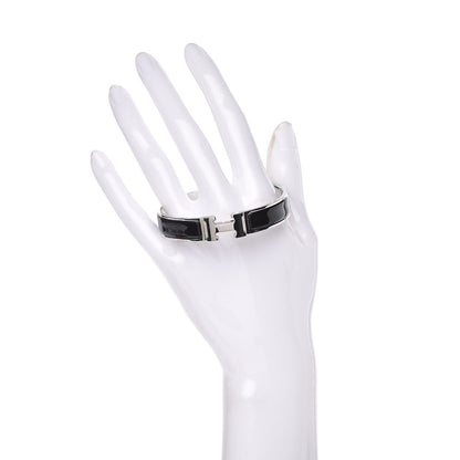 Hermes Enamel Narrow Clic Clac H Bracelet GM Black 2 of 6