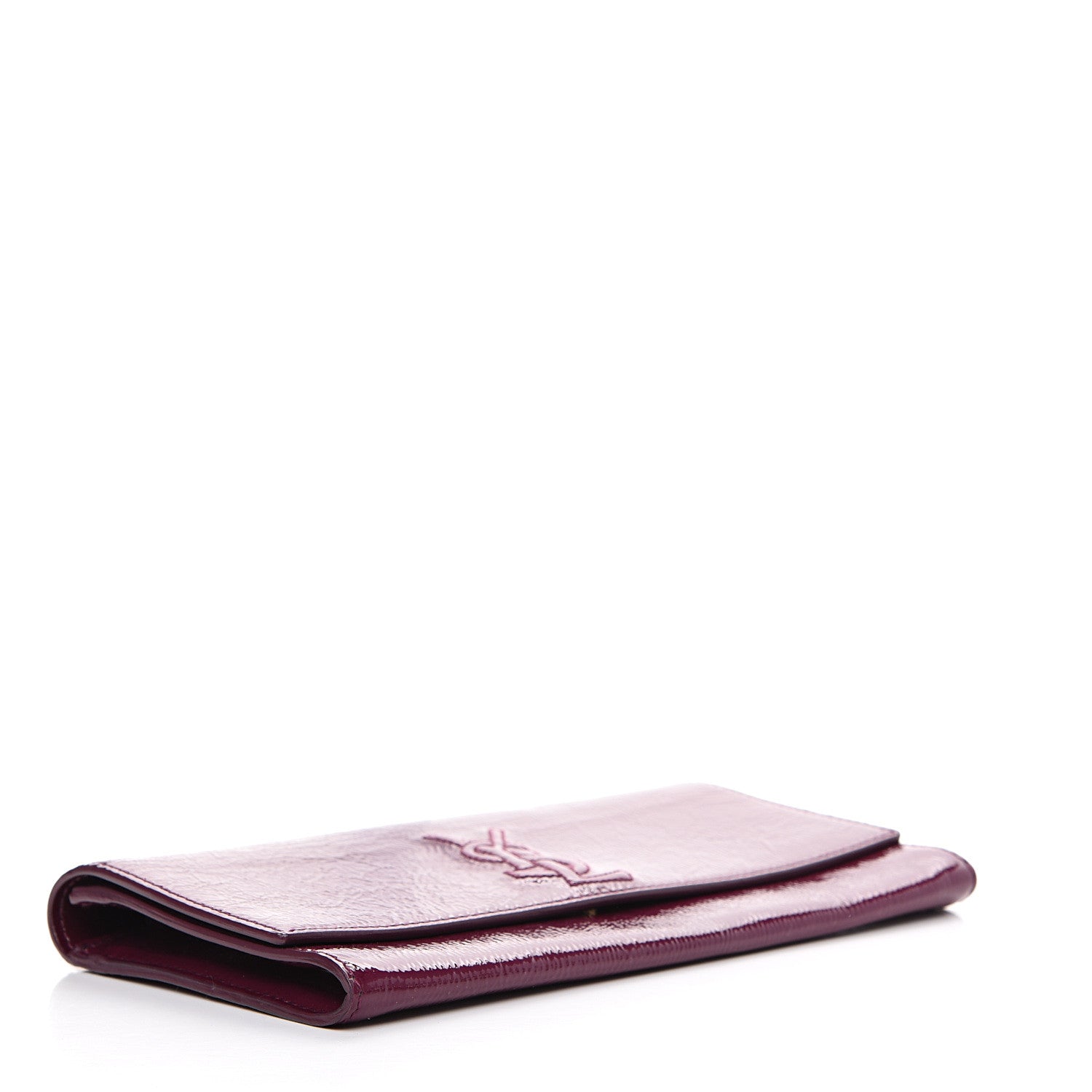 Saint Laurent Textured Patent Calfskin Small Belle De Jour Clutch Purple 3 of 7