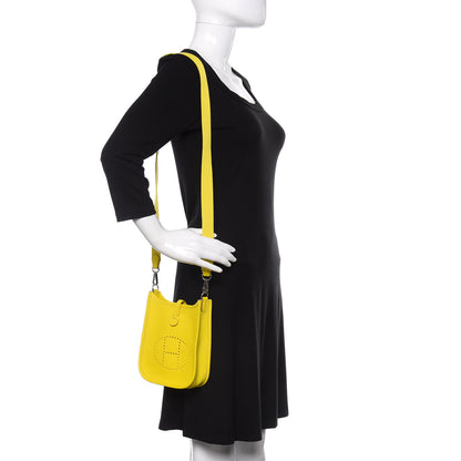 Hermes Taurillon Clemence Evelyne TPM Lime 2 of 8