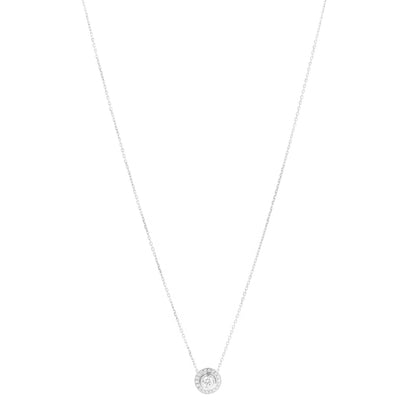 Cartier 18K White Gold Diamond .25ct D'Amour Pave Necklace 1 of 6